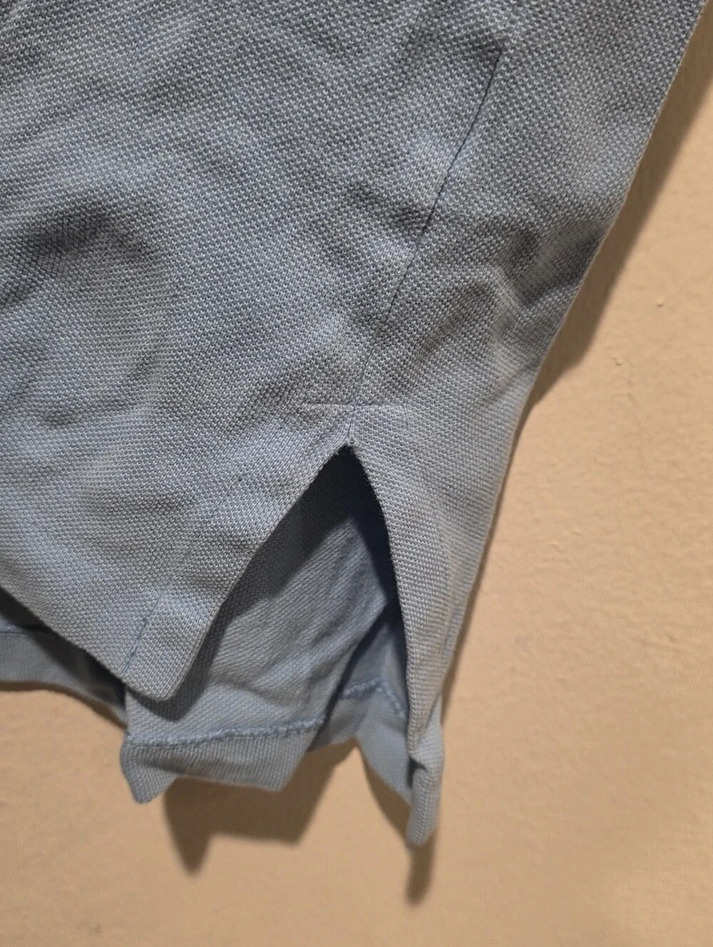 Polo Ralph Lauren Custom Fit Light Blue Polo Shirt Yellow Pony Men's Size Xl
